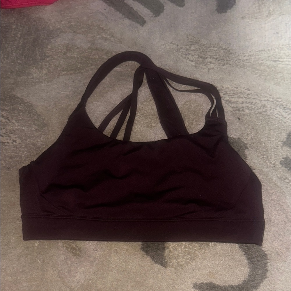Women's Sports Bra athleta maroon asymmetric